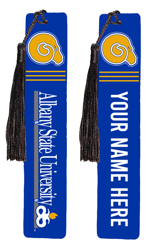 Albany State University Personalized Wooden Bookmark with Tassel – Officially Licensed Collegiate Product Full Color