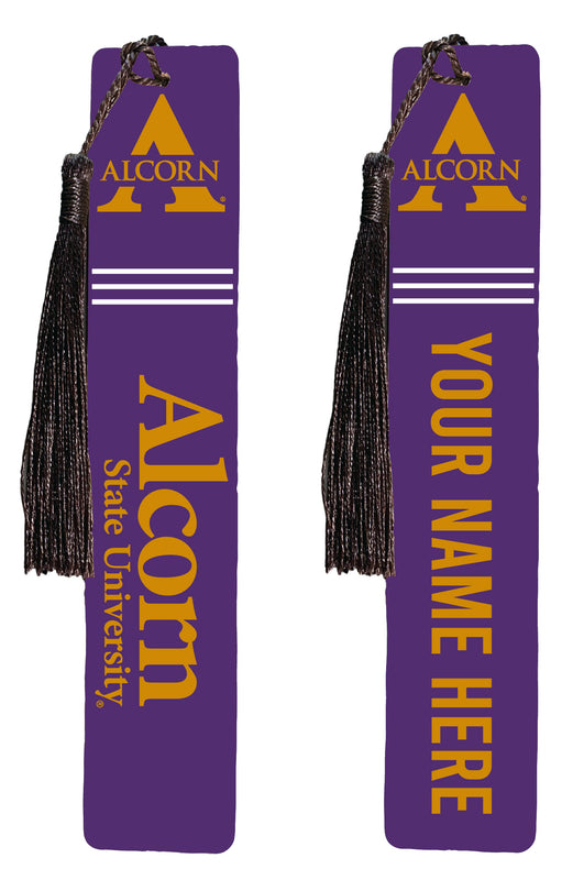Alcorn State Braves Personalized Wooden Bookmark with Tassel – Officially Licensed Collegiate Product Full Color