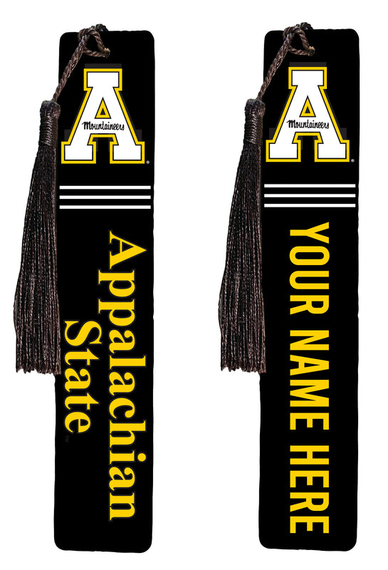 Appalachian State Personalized Wooden Bookmark with Tassel – Officially Licensed Collegiate Product Full Color