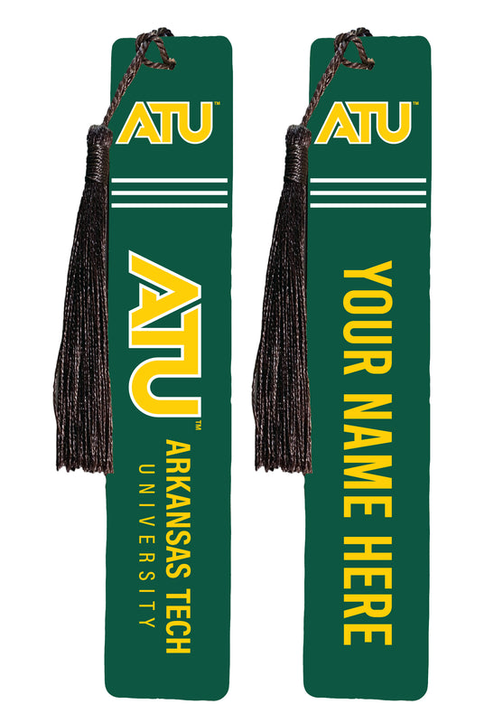 Arkansas Tech University Personalized Wooden Bookmark with Tassel – Officially Licensed Collegiate Product Full Color