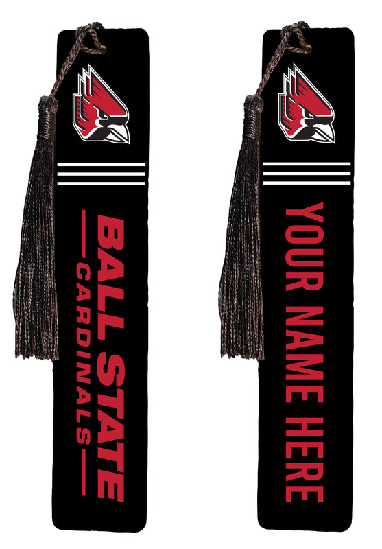 Ball State University Personalized Wooden Bookmark with Tassel – Officially Licensed Collegiate Product Full Color