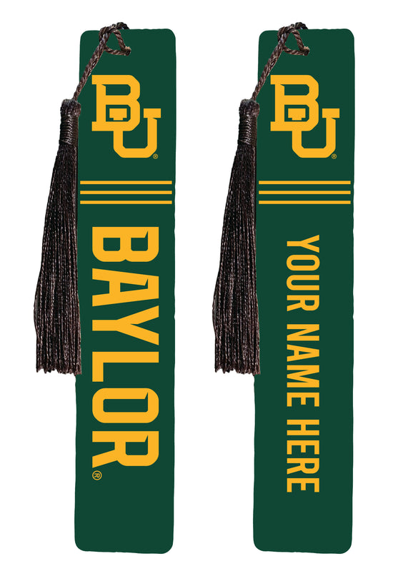 Baylor Bears Personalized Wooden Bookmark with Tassel – Officially Licensed Collegiate Product Full Color
