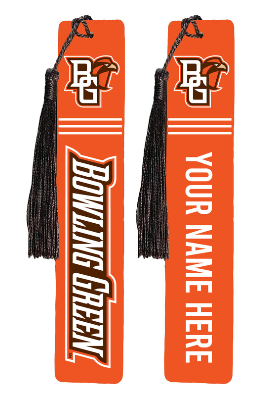 Bowling Green Falcons Personalized Wooden Bookmark with Tassel – Officially Licensed Collegiate Product Full Color