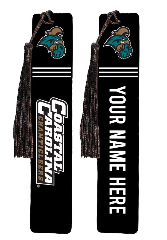 Coastal Carolina University Personalized Wooden Bookmark with Tassel – Officially Licensed Collegiate Product Full Color