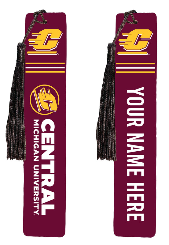 Central Michigan University Personalized Wooden Bookmark with Tassel – Officially Licensed Collegiate Product Full Color