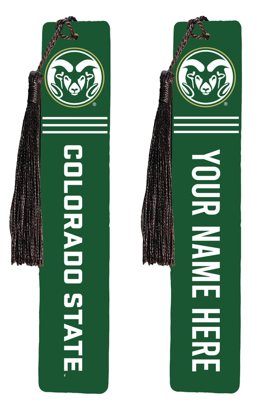 Colorado State Rams Personalized Wooden Bookmark with Tassel – Officially Licensed Collegiate Product Full Color