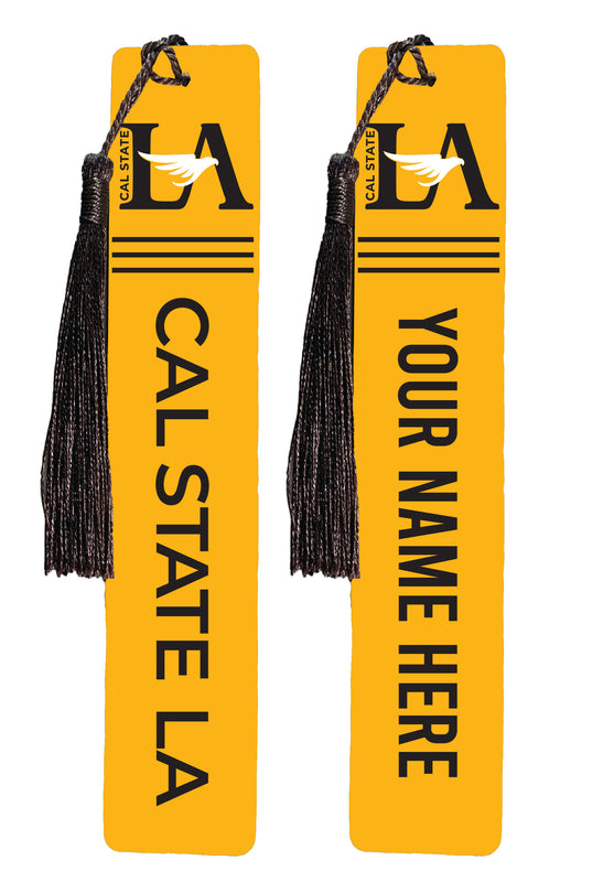California State University Los Angeles Personalized Wooden Bookmark with Tassel – Officially Licensed Collegiate Product Full Color