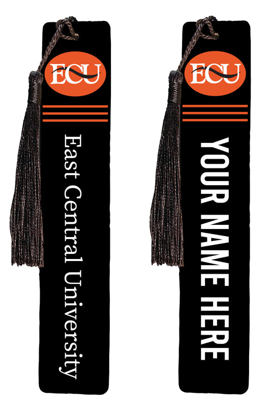 East Central University Tigers Personalized Wooden Bookmark with Tassel – Officially Licensed Collegiate Product Single