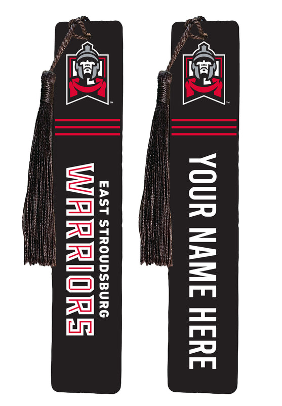 East Stroudsburg University Personalized Wooden Bookmark with Tassel – Officially Licensed Collegiate Product Full Color