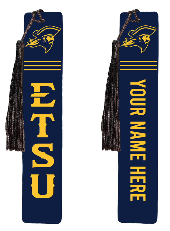 East Tennessee State University Personalized Wooden Bookmark with Tassel – Officially Licensed Collegiate Product Full Color