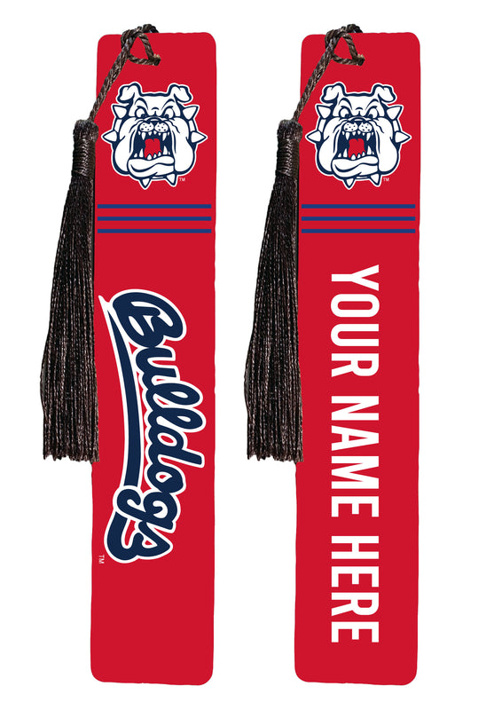 Fresno State Bulldogs Personalized Wooden Bookmark with Tassel – Officially Licensed Collegiate Product 4-Pack