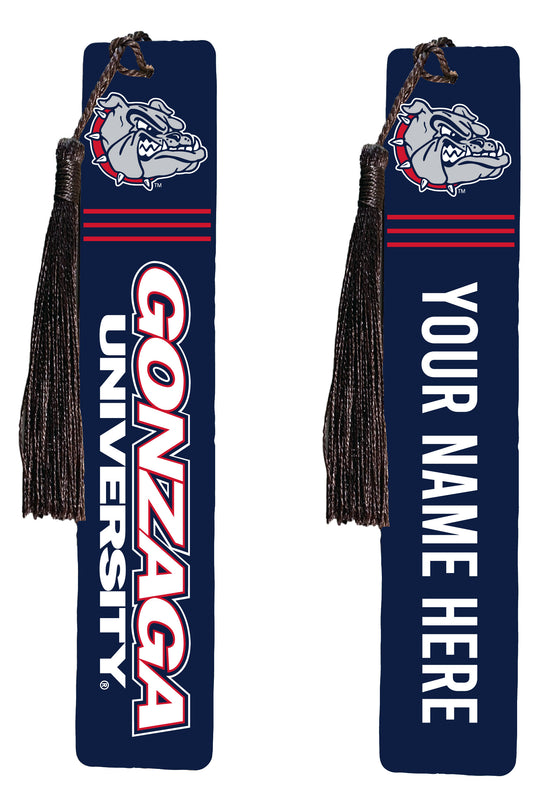 Gonzaga Bulldogs Personalized Wooden Bookmark with Tassel – Officially Licensed Collegiate Product Full Color