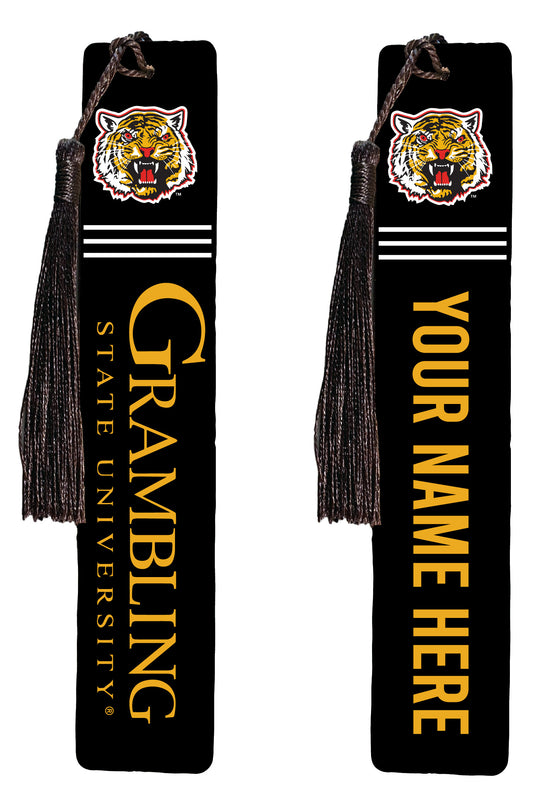 Grambling State Tigers Personalized Wooden Bookmark with Tassel – Officially Licensed Collegiate Product Full Color
