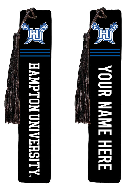 Hampton University Personalized Wooden Bookmark with Tassel – Officially Licensed Collegiate Product Full Color