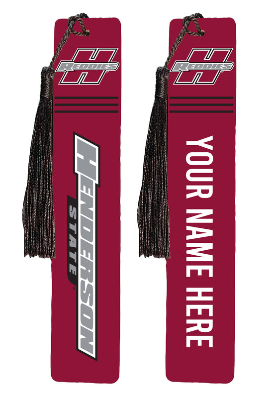 Henderson State Reddies Personalized Wooden Bookmark with Tassel – Officially Licensed Collegiate Product Full Color