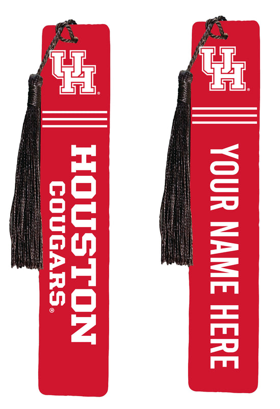 University of Houston Personalized Wooden Bookmark with Tassel – Officially Licensed Collegiate Product Full Color