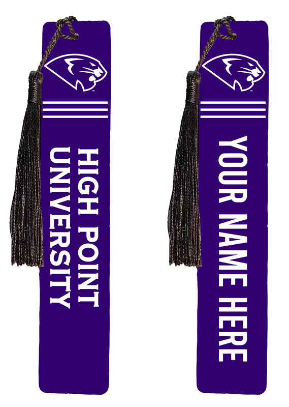 High Point University Personalized Wooden Bookmark with Tassel – Officially Licensed Collegiate Product Full Color