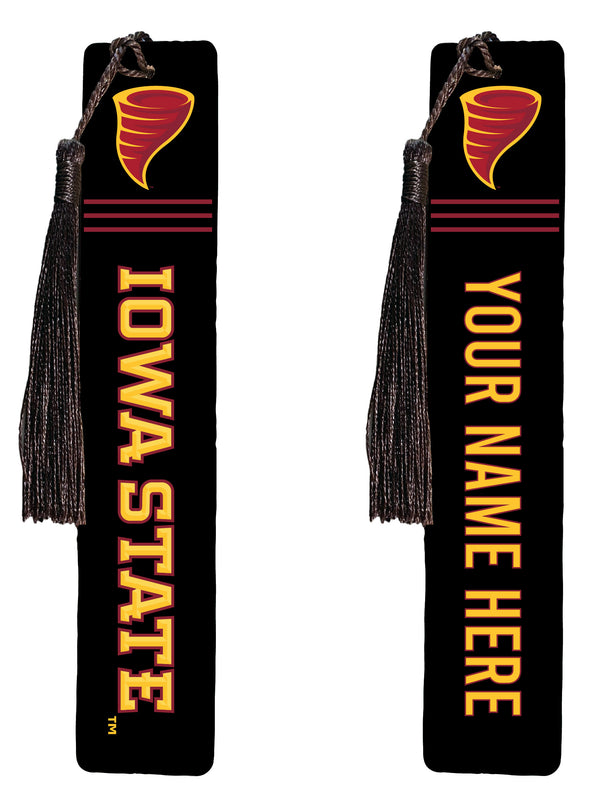 Iowa State Cyclones Personalized Wooden Bookmark with Tassel – Officially Licensed Collegiate Product Full Color