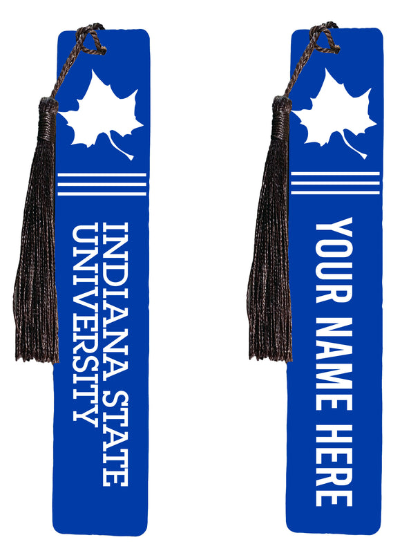 Indiana State University Personalized Wooden Bookmark with Tassel – Officially Licensed Collegiate Product Full Color