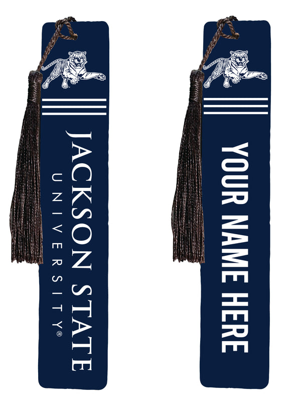Jackson State University Personalized Wooden Bookmark with Tassel – Officially Licensed Collegiate Product Full Color