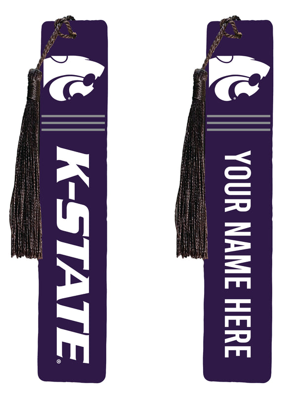 Kansas State Wildcats Personalized Wooden Bookmark with Tassel – Officially Licensed Collegiate Product Full Color