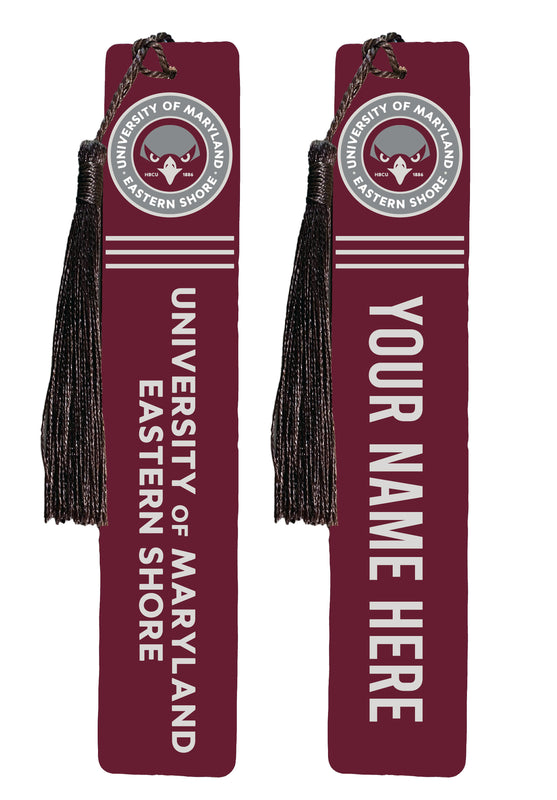 Maryland Eastern Shore Personalized Wooden Bookmark with Tassel – Officially Licensed Collegiate Product 2-Pack