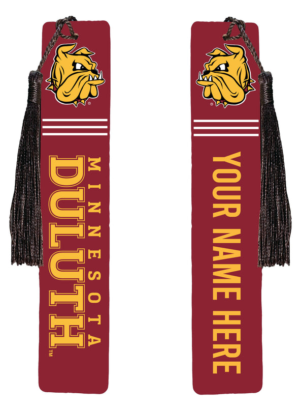 Minnesota Duluth Bulldogs Personalized Wooden Bookmark with Tassel – Officially Licensed Collegiate Product 4-Pack