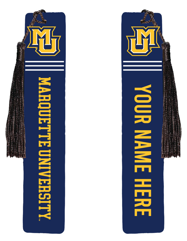Marquette Golden Eagles Personalized Wooden Bookmark with Tassel – Officially Licensed Collegiate Product 4-Pack