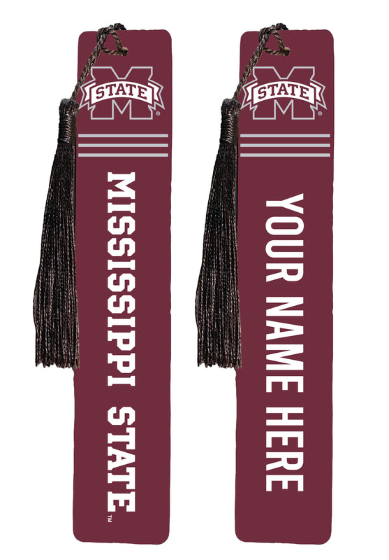 Mississippi State Bulldogs Personalized Wooden Bookmark with Tassel – Officially Licensed Collegiate Product Full Color
