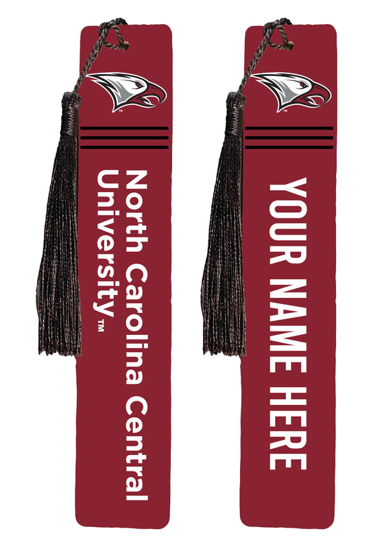North Carolina Central Eagles Personalized Wooden Bookmark with Tassel – Officially Licensed Collegiate Product Full Color