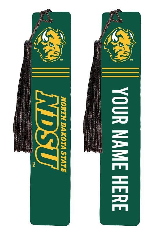 North Dakota State Bison Personalized Wooden Bookmark with Tassel – Officially Licensed Collegiate Product 2-Pack