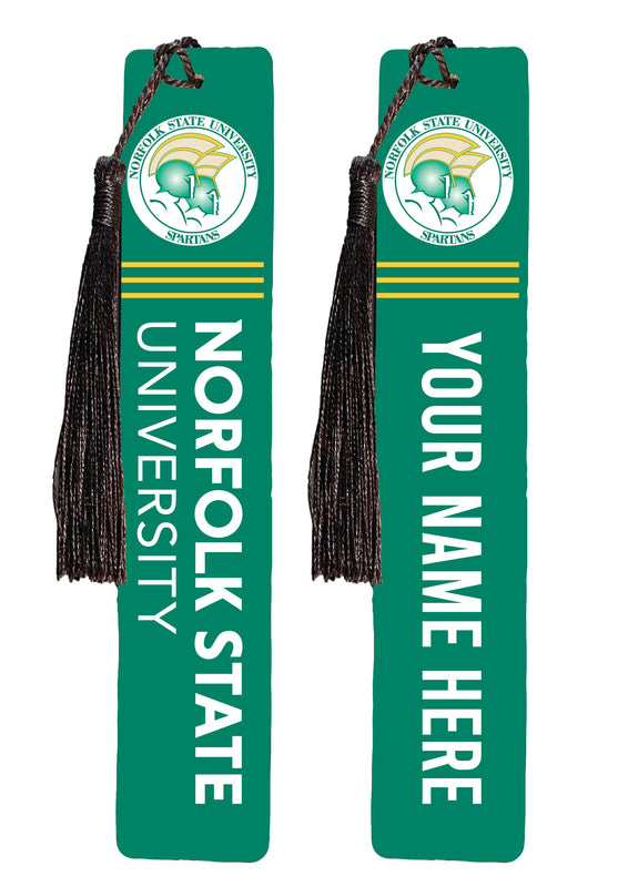 Norfolk State University Personalized Wooden Bookmark with Tassel – Officially Licensed Collegiate Product Full Color