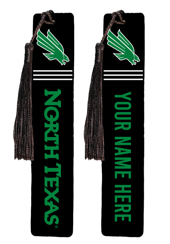North Texas Personalized Wooden Bookmark with Tassel – Officially Licensed Collegiate Product Full Color
