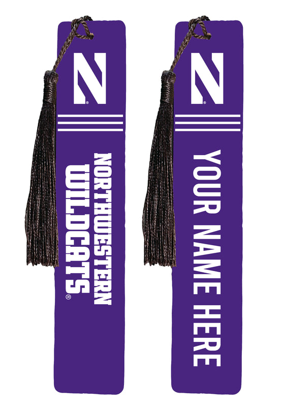 Northwestern University Wildcats Personalized Wooden Bookmark with Tassel – Officially Licensed Collegiate Product Full Color
