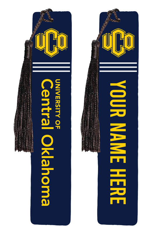 University of Central Oklahoma Bronchos Personalized Wooden Bookmark with Tassel – Officially Licensed Collegiate Product Full Color