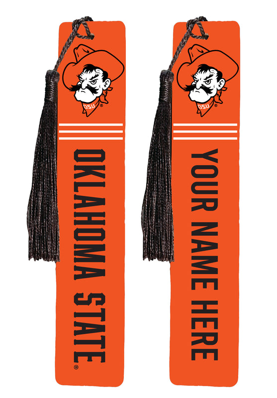 Oklahoma State Cowboys Personalized Wooden Bookmark with Tassel – Officially Licensed Collegiate Product Full Color