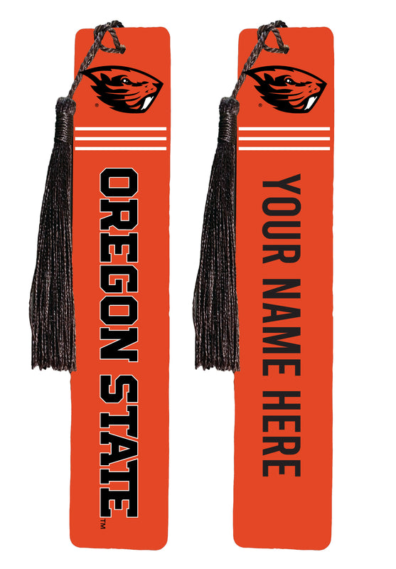 Oregon State Beavers Personalized Wooden Bookmark with Tassel – Officially Licensed Collegiate Product Full Color
