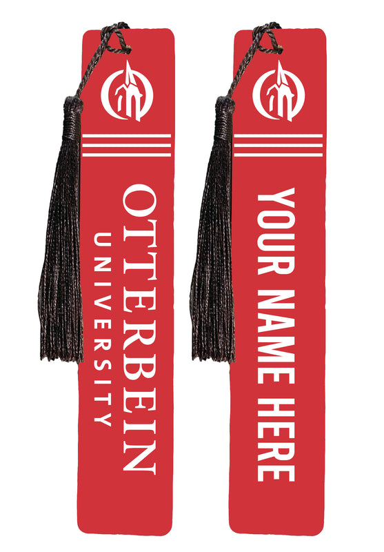 Otterbein University Personalized Wooden Bookmark with Tassel – Officially Licensed Collegiate Product 2-Pack
