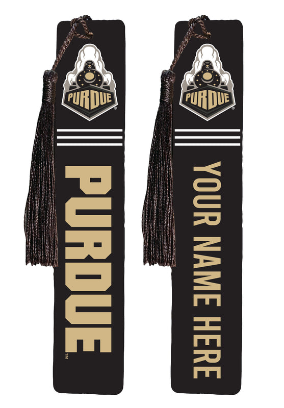 Purdue Boilermakers Personalized Wooden Bookmark with Tassel – Officially Licensed Collegiate Product Full Color