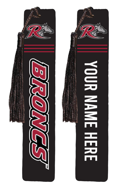Rider University Broncs Personalized Wooden Bookmark with Tassel – Officially Licensed Collegiate Product Full Color