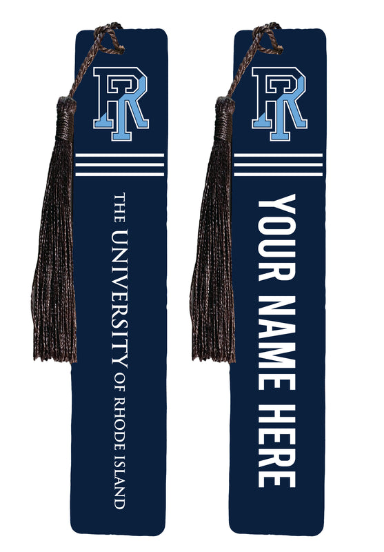 Rhode Island University Personalized Wooden Bookmark with Tassel – Officially Licensed Collegiate Product Full Color