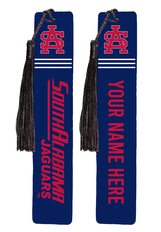 University of South Alabama Personalized Wooden Bookmark with Tassel – Officially Licensed Collegiate Product Full Color