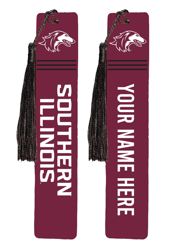 Southern Illinois Salukis Personalized Wooden Bookmark with Tassel – Officially Licensed Collegiate Product Full Color