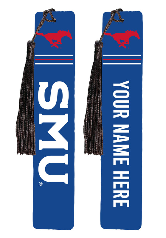 Southern Methodist University Personalized Wooden Bookmark with Tassel – Officially Licensed Collegiate Product Full Color