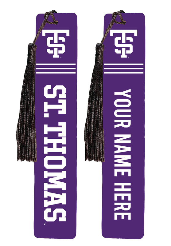 University of St. Thomas Personalized Wooden Bookmark with Tassel – Officially Licensed Collegiate Product Full Color