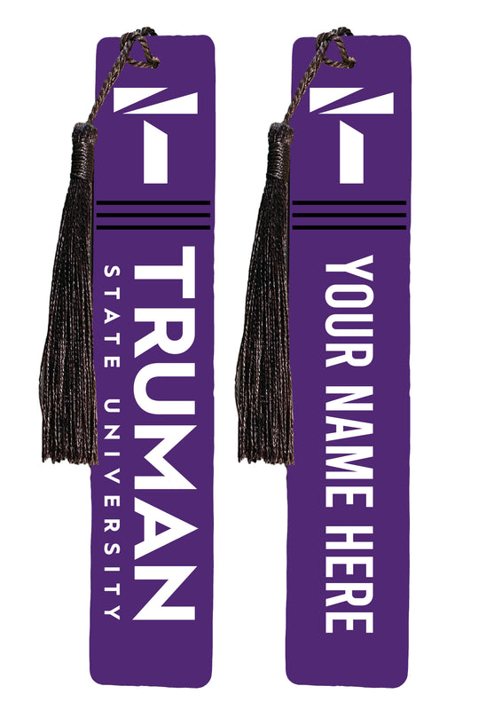 Truman State University Personalized Wooden Bookmark with Tassel – Officially Licensed Collegiate Product Full Color