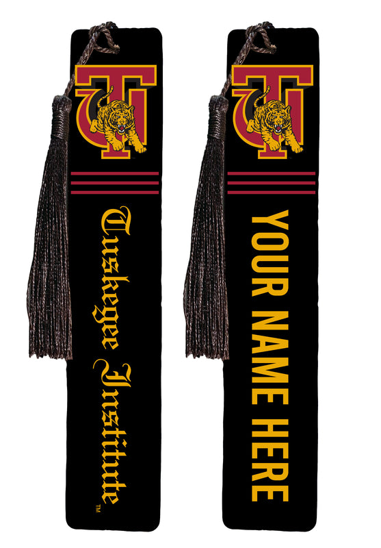Tuskegee University Personalized Wooden Bookmark with Tassel – Officially Licensed Collegiate Product Full Color