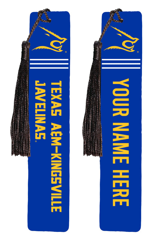 Texas A&M Kingsville Javelinas Personalized Wooden Bookmark with Tassel – Officially Licensed Collegiate Product Full Color