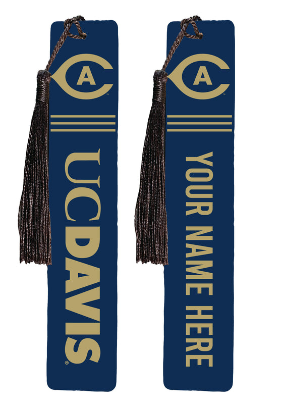 UC Davis Aggies Personalized Wooden Bookmark with Tassel – Officially Licensed Collegiate Product 2-Pack