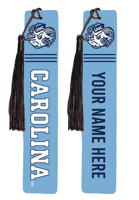 UNC Tar Heels Personalized Wooden Bookmark with Tassel – Officially Licensed Collegiate Product Full Color